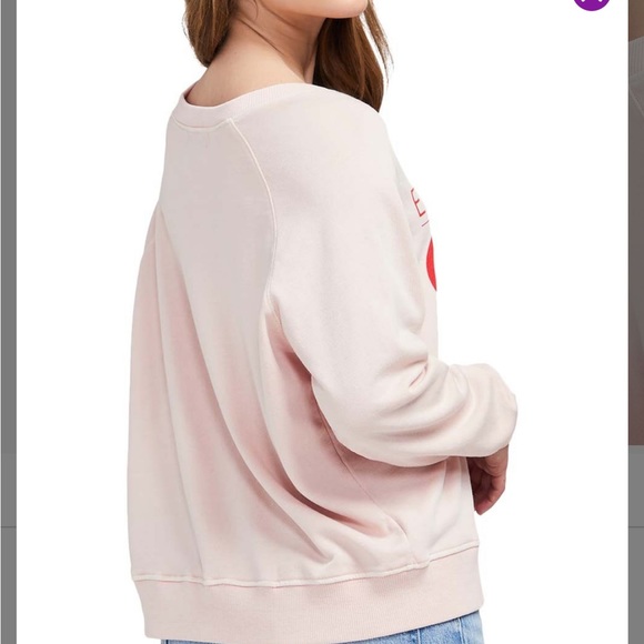 NEW IN PACKAGE- WILDFOX Gossamer Pink 'Enjoy Coca-Cola' Raglan-Sleeve Sweatshirt - Picture 4 of 4